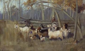 藪の牧歌 1896年 ジョージ・ワシントン・ランバートの肖像画 Oil Paintings